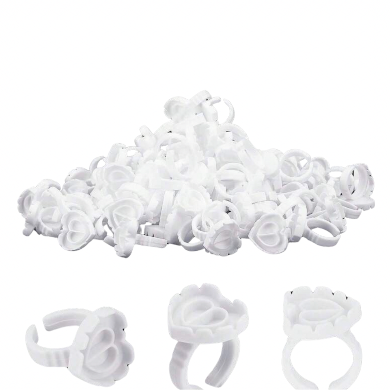 100 pc heart shaped adhesive rings